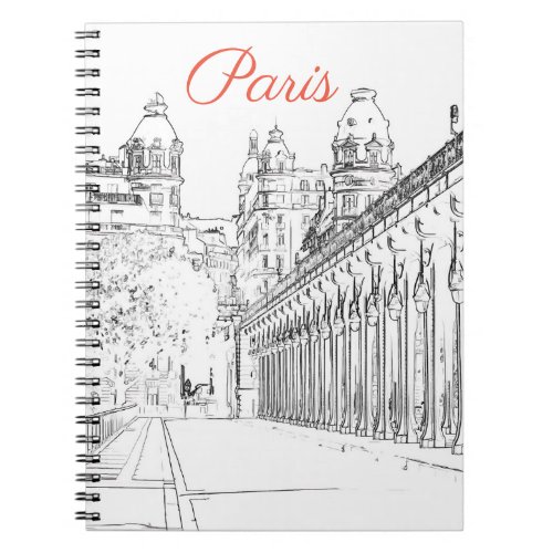 Pont de Bir_Hakeim over the Seine _ Paris France Notebook