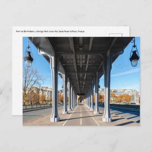 Pont de Bir_Hakeim over the Seine _ Paris France Postcard