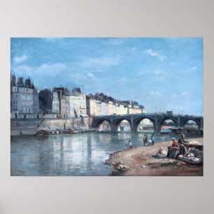 Pont de la Tournelle in Paris by Stanislas Lépine Poster
