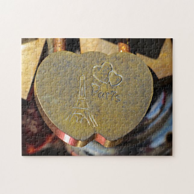 Pont des Arts Love Locks Paris. Jigsaw Puzzle (Horizontal)