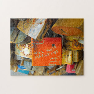 Pont des Arts Love Locks Paris. Jigsaw Puzzle