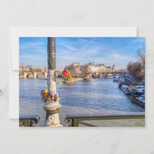 Pont des Arts on Valentine's day - Paris Invitation