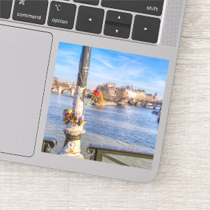 Pont des Arts on Valentine's day - Paris Sticker