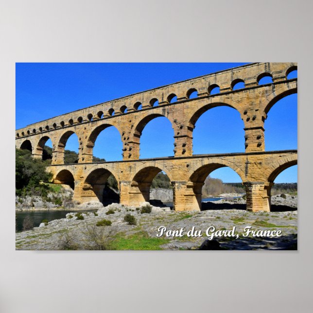 Pont du Gard Bridge France Photo 97 Poster (Front)