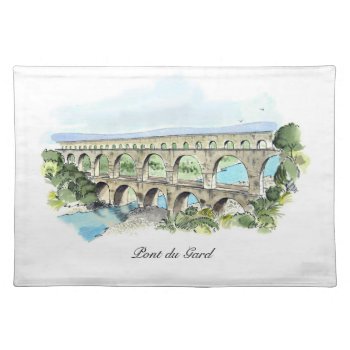 Pont Du Gard Place Mat by grandjatte at Zazzle