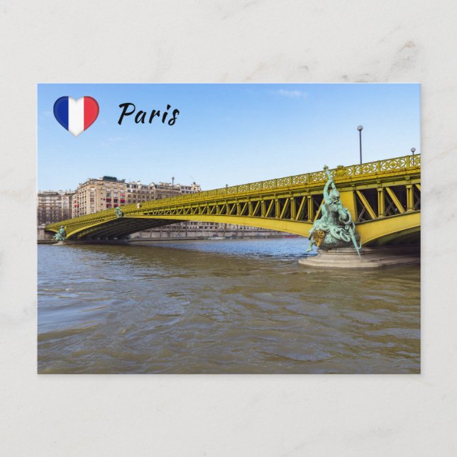 Pont Mirabeau over the Seine - Paris Postcard (Front)