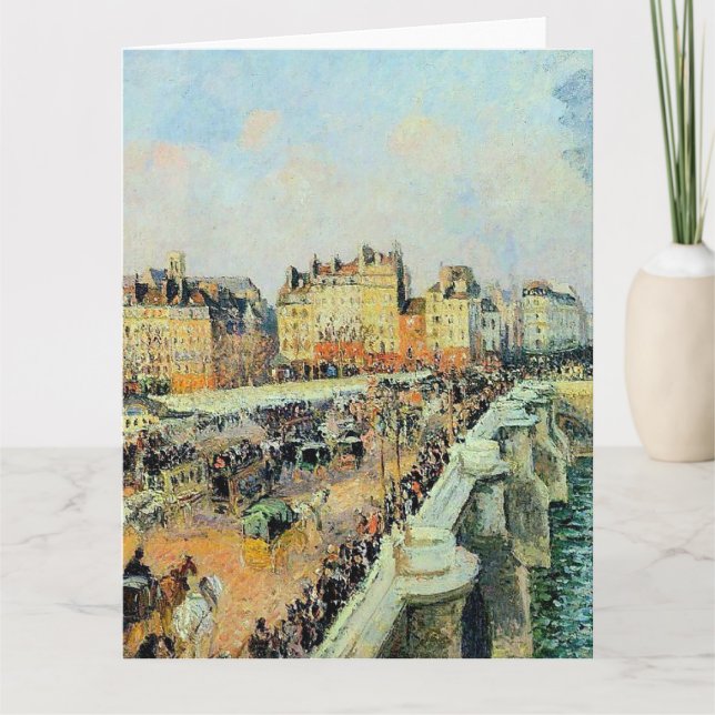 Pont Neuf, Afternoon, Sunlight Camille Pissarro    Card (Front)