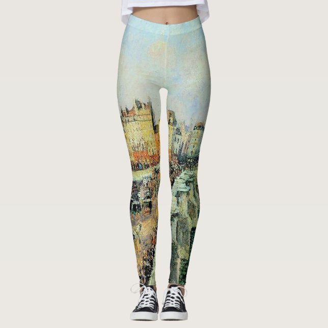 Pont Neuf, Afternoon, Sunlight Camille Pissarro    Leggings (Front)
