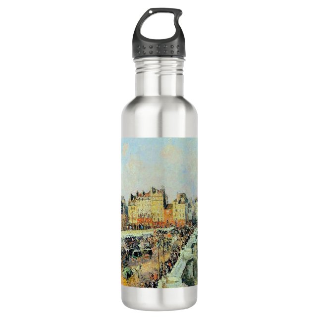 Pont Neuf, Afternoon, Sunlight Camille Pissarro    Stainless Steel Water Bottle (Front)