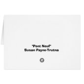 "Pont Neuf" Cards (Back Horizontal)