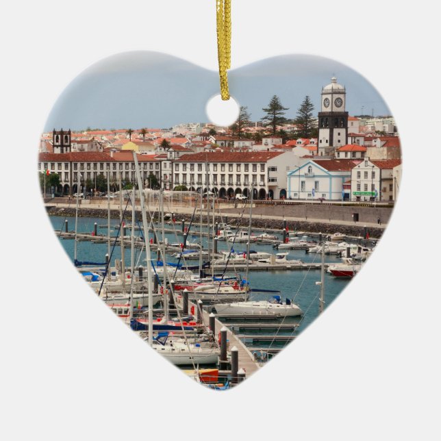 Ponta Delgada - Azores Ceramic Ornament (Front)