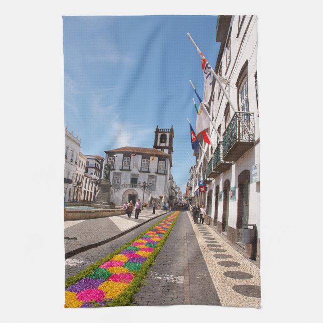 Ponta Delgada, Azores Kitchen Towel (Vertical)