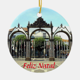 Ponta Delgada Azores Scenic Christmas Ornament