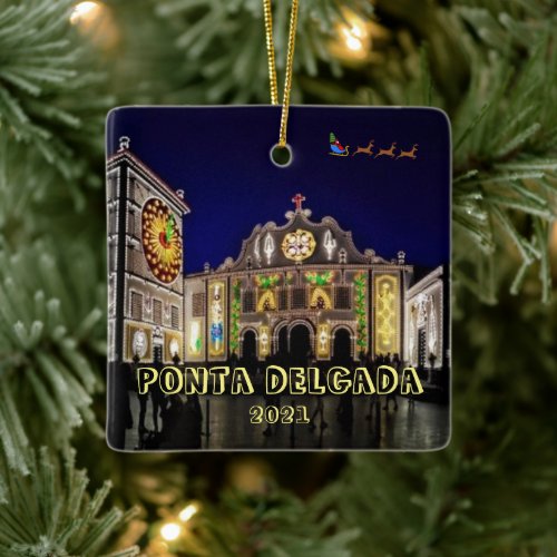 Ponta Delgada Azores Scenic Ornament