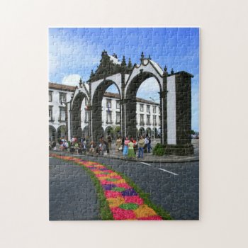 Ponta Delgada City Gates Jigsaw Puzzle by gavila_pt at Zazzle