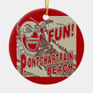 Pontchartrain Beach Clown Ceramic Ornament