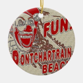 Pontchartrain Beach Clown Ceramic Ornament