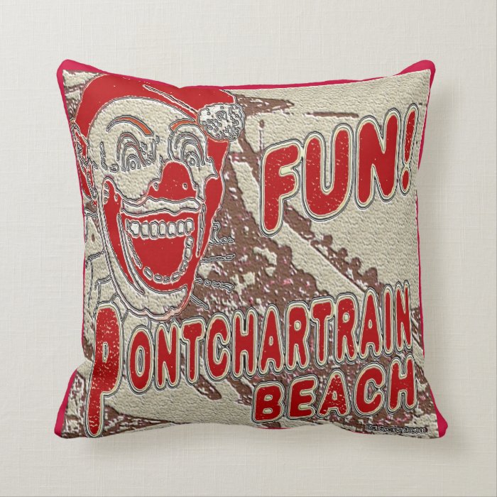 Pontchartrain Beach Clown Pillow