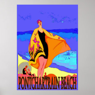 Pontchartrain Beach Vintage Poster 3