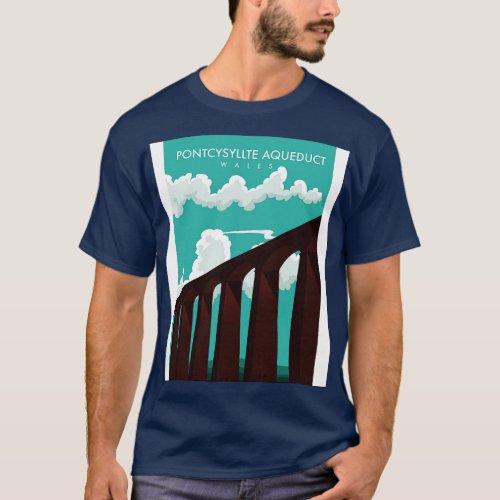 Pontcysyllte Aqueduct Wales Travel poster T_Shirt