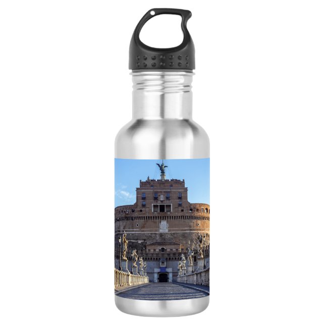 Ponte and Castel Sant'Angelo - Rome, Italy Stainless Steel Water Bottle (Front)