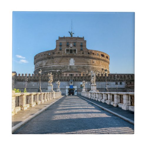 Ponte and Castle SantAngelo _ Rome Italy Ceramic Tile