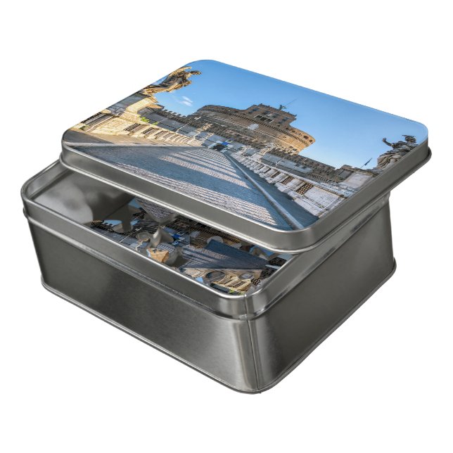 Ponte and Castle Sant'Angelo - Rome, Italy Jigsaw Puzzle (Lid Open)
