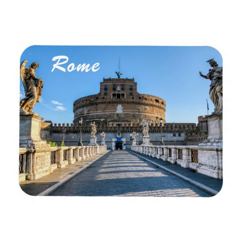 Ponte and Castle SantAngelo _ Rome Italy Magnet
