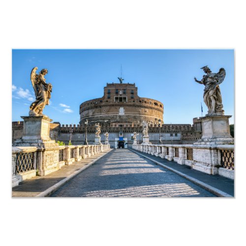 Ponte and Castle SantAngelo _ Rome Italy Photo Print