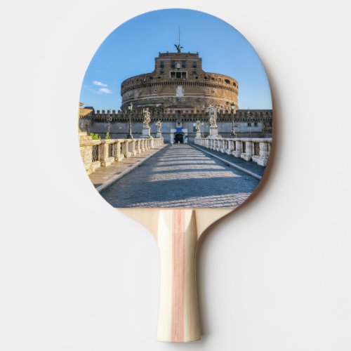 Ponte and Castle SantAngelo _ Rome Italy Ping Pong Paddle