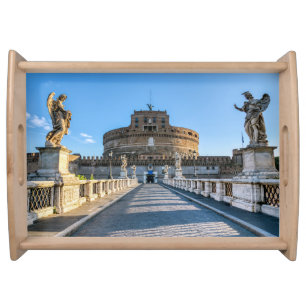 Ponte and Castle Sant'Angelo - Rome, Italy Serving Tray
