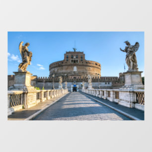 Ponte and Castle Sant'Angelo - Rome, Italy Window Cling