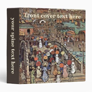 Ponte Della Paglia, Venice by Maurice Prendergast 3 Ring Binder