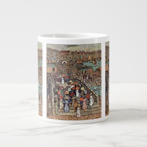 Ponte Della Paglia Venice by Maurice Prendergast Large Coffee Mug