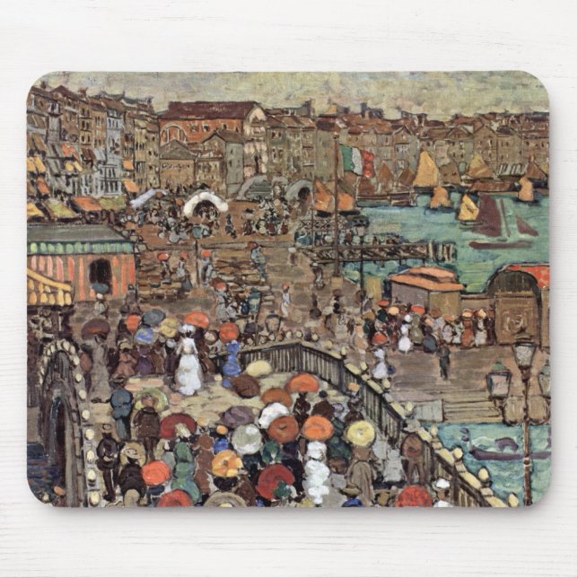 Ponte Della Paglia, Venice by Maurice Prendergast Mouse Pad (Front)
