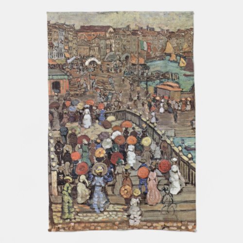 Ponte Della Paglia Venice by Maurice Prendergast Towel