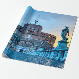 Ponte Sant'Angelo at dawn - Rome Italy Wrapping Paper