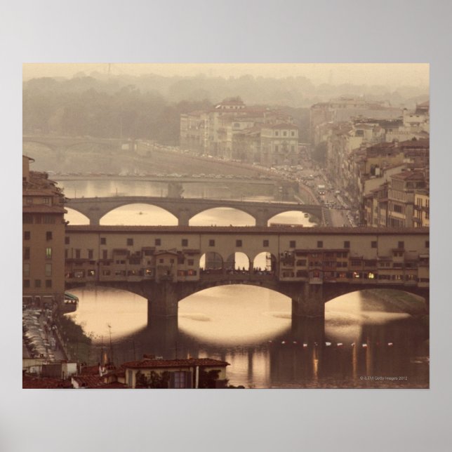 Ponte Vecchio and Arno Poster (Front)