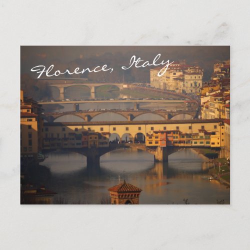 Ponte Vecchio and Bridges of Florence Italy Postcard