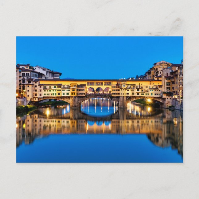 Ponte Vecchio at night Postcard (Front)