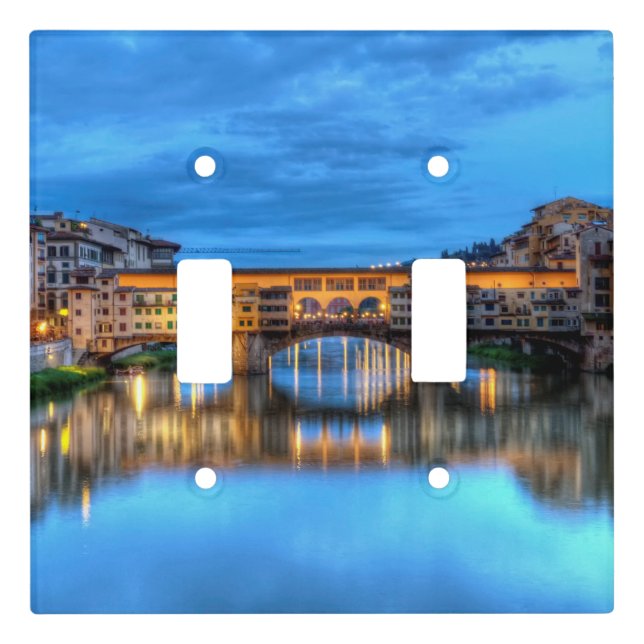 Ponte vecchio bridge in Florence, Italy Light Switch Cover (Front)