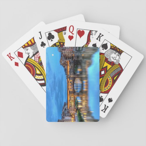 Ponte vecchio bridge in Florence Italy Poker Cards