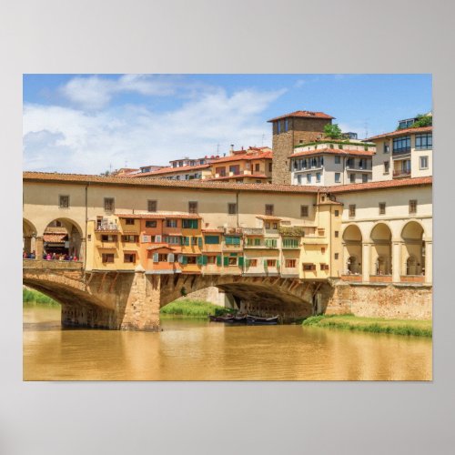 Ponte vecchio by day Florence or Firenze Italia Poster