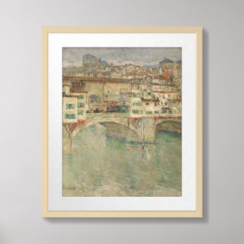 Ponte Vecchio  Childe Hassam Framed Art