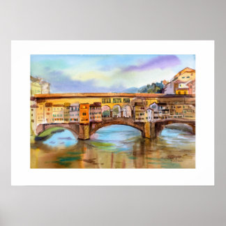 Ponte Vecchio Florence Italy Painting Poster