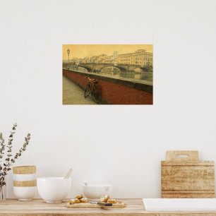 Ponte Vecchio, Florence Italy – Vintage Travel  Poster