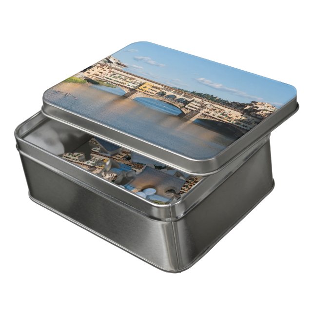 Ponte Vecchio old bridge - Florence, Italy Jigsaw Puzzle (Lid Open)