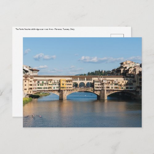 Ponte Vecchio old bridge _ Florence Italy Postcard