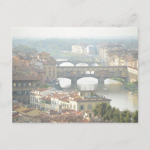 Ponte Vecchio Old Bridge Florence Italy Postcard