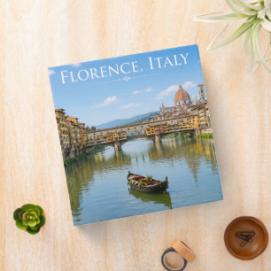 Ponte Vecchio Romantic Cityscape Artwork 3 Ring Binder